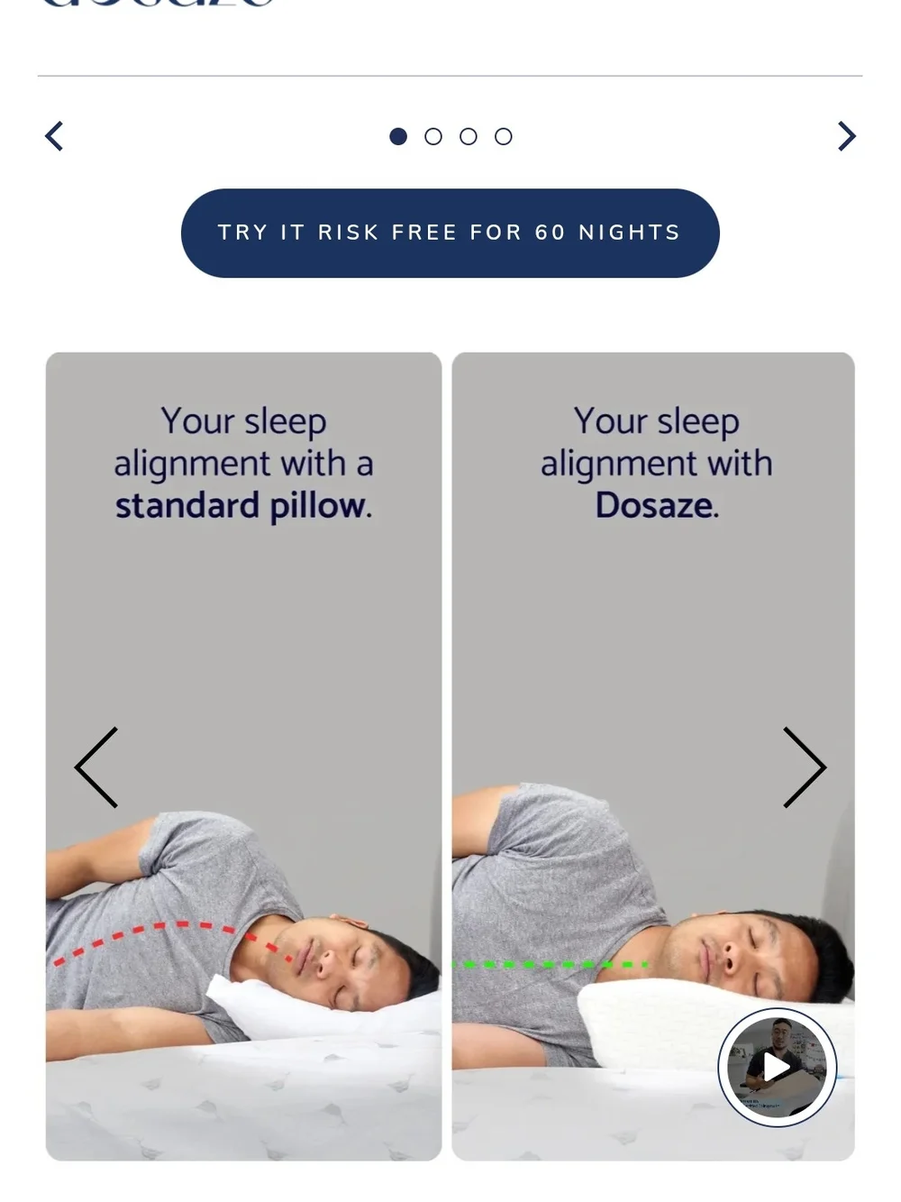 Dosaze Original Contoured Orthopedic Pillow